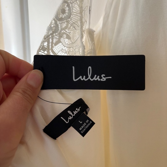 Lulu's White Lace Back Mini Dress - Picture 5 of 8